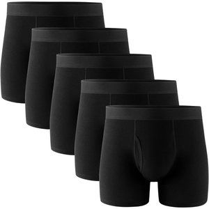 Mens Underwear Tag-Free Cotton Stretch Boxer Briefs